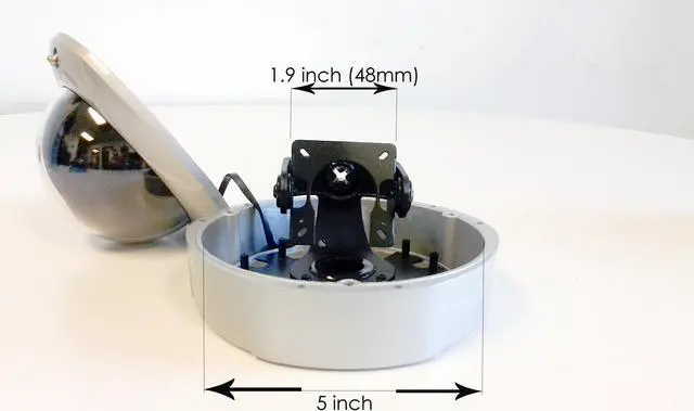 Alt view image 4 of 7 - Vandal-proof outdoor dome case, 3 axis, conduit knock-out, IP65