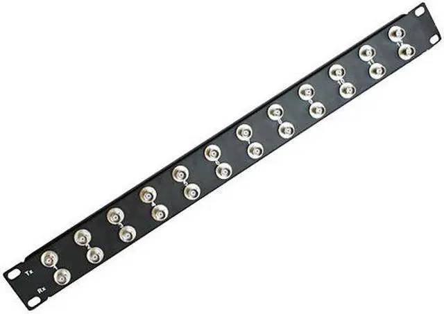 Main image of Patch panel 1U 24 port BNC 75 ohm female to female 19 inch PP-BNC/24