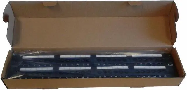 Alt view image 4 of 7 - Patch panel CAT6 UTP 48 port 5-pack 2U 110 IDC T568A & B 22~24AWG unshielded