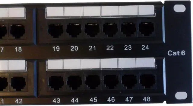 Alt view image 6 of 7 - Patch panel CAT6 UTP 48 port 5-pack 2U 110 IDC T568A & B 22~24AWG unshielded