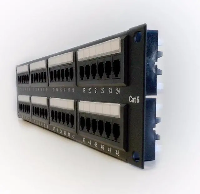 Alt view image 7 of 7 - Patch panel CAT6 UTP 48 port 5-pack 2U 110 IDC T568A & B 22~24AWG unshielded