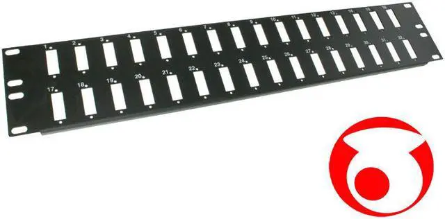 Main image of Fiber optic 2U blank SC ST duplex 32 port patch panel