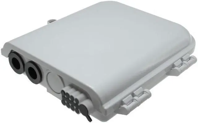 Main image of Outdoor FTTH Fiber Termination Box 8 Ports UV Resistant Wall Mount High Impact Plastic SC Foot Print