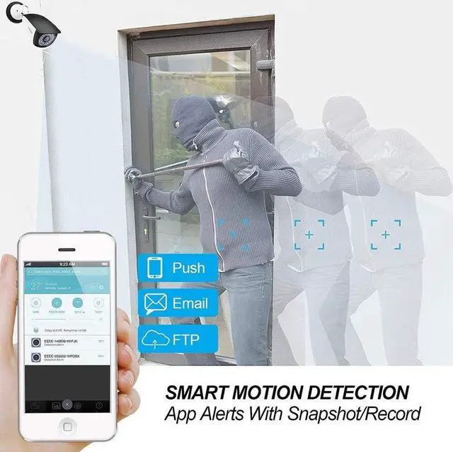 Alt view image 4 of 7 - SV3C WiFi Security Cameras Outdoor, 2 Pack 1080P Two-Way Audio Exterior IP Camera, Outside Surveillance Cam Supports Motion Detection, ONVIF Conformance, IP66 Waterproof, RTSP,Max 128GB SD Card Record