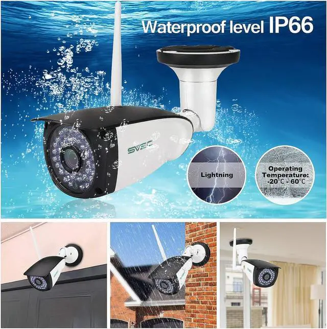 Alt view image 6 of 7 - SV3C WiFi Security Cameras Outdoor, 2 Pack 1080P Two-Way Audio Exterior IP Camera, Outside Surveillance Cam Supports Motion Detection, ONVIF Conformance, IP66 Waterproof, RTSP,Max 128GB SD Card Record