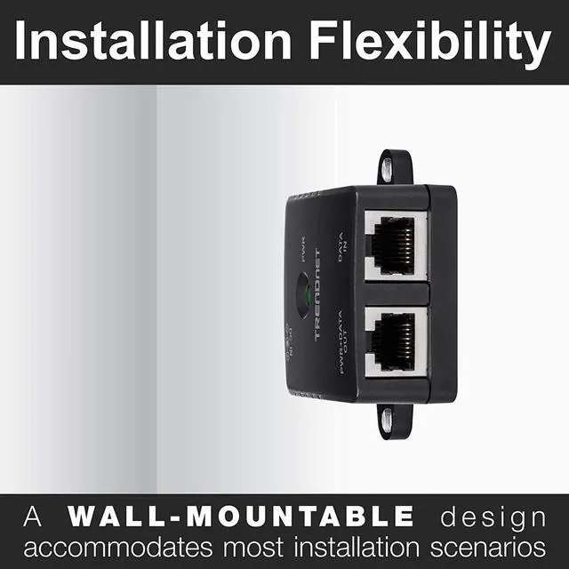 Alt view image 6 of 7 - TRENDnet Gigabit Power Over Ethernet Injector, TPE-113GI (Version 3.0R), Full Duplex Gigabit Speeds, Connect Devices Up to 100m (328 ft), Wall Mount, Connect Network Devices Up to 100M (328 ft.)