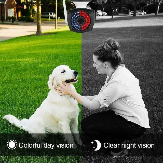 Alt view image 2 of 7 - SV3C WiFi Security Cameras Outdoor, 2 Pack 1080P Two-Way Audio Exterior IP Camera, Outside Surveillance Cam Supports Motion Detection, ONVIF Conformance, IP66 Waterproof, RTSP,Max 128GB SD Card Record