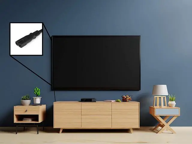 Alt view image 6 of 7 - Polarized 2 Prong Power Cord with Copper Wire Core - (Square/Round) for Satellite, CATV, Game Systems, and More - NEMA 1-15P to C7 C8 / IEC320 - UL Listed - Black, 6 Feet (1.8 Meter) Power Cable