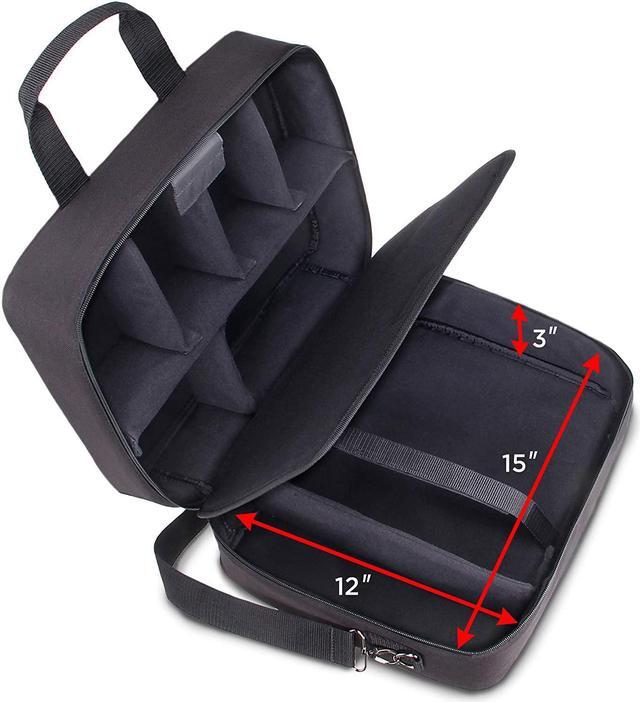 Alt view image 2 of 7 - USA Gear Projector Case - Video Projector Bag Compatible with DBPOWER, ViewSonic PJD5134, Dr. J HI-04, PVO Portable Projector and More Movie Projector - Scratch Resistant & Customizable Interior