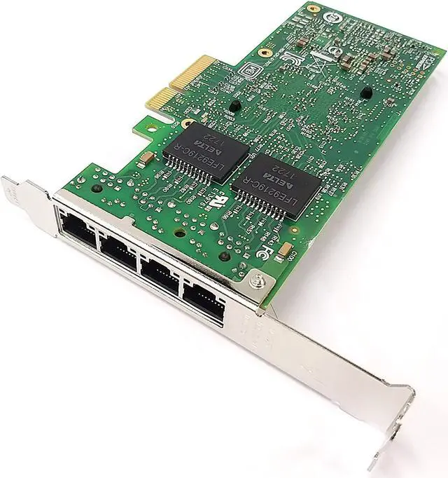 Alt view image 6 of 7 - 4 Port RJ-45 10/100/1000Mbps PCI-Express x 4 Gigabit Ethernet Server Adapter 4 Port Network Interface Controller Card for I350AM4 Chipset, Compare to Intel I350-T4