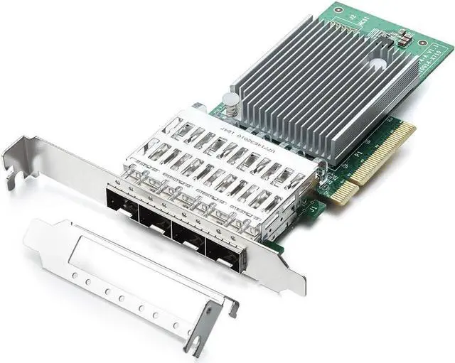 Main image of 10Gb SFP+ PCI-E Network Card NIC, Compare to Intel X710-DA4, with Intel XL710-BM1 Chip, Quad SFP+ Port, PCI Express 3.0 X8, Ethernet Converged Network Adapter Support Windows Server/Linux/VMware
