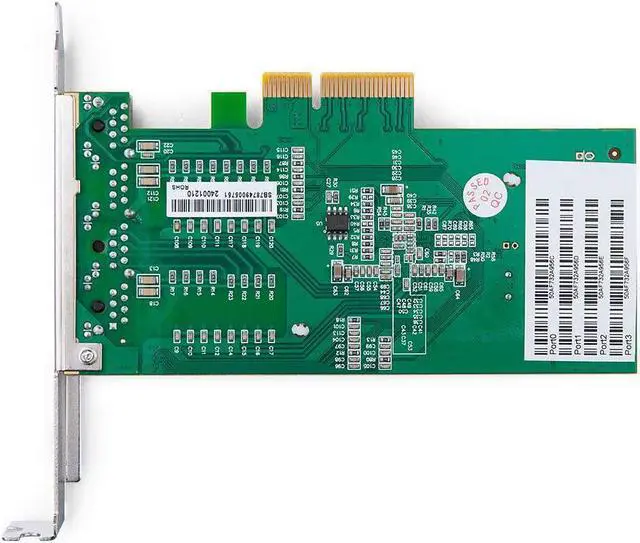 Alt view image 4 of 7 - 1.25G Gigabit Network Card (NIC) with Intel I350-AM4 Controller - 10/100/1000Mbps PCI Express Network Adapter Compatible for I350-T4, Quad RJ45 Ports, PCI-E 2.1 X4