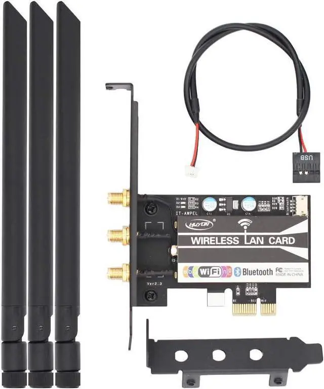 Main image of HUYUN Network Card 2.4 & 5G Dual Frequency 1750Mbps high Speed Wireless Network Card,BCM943602CS + Bluetooth 4.1 Laptop Network Card Suitable for Mac OS