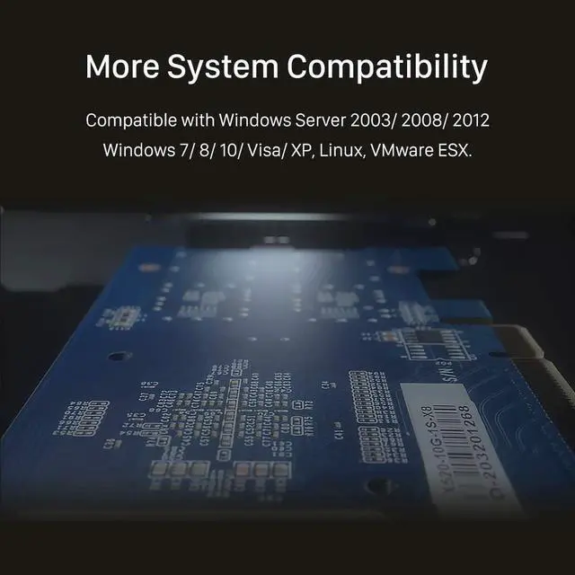 Alt view image 6 of 7 - 10Gb PCI-E Network Card NIC Compatible for Intel X520-DA1(Intel E10G42BTDA), with Intel 82599EN Controller, Single SFP+ Port, 10G PCI Express LAN Adapter Support Windows Server/Windows, Linux, Vmware