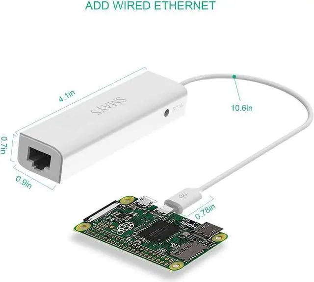 Alt view image 5 of 7 - Micro USB OTG hub ethernet Adapter for Raspberry Pi Zero, Android Tablet, Google Chromecast Stick - Powered USB OTG hub
