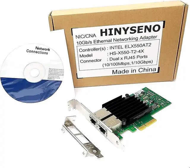 Alt view image 5 of 5 - Dual Port 10GbE RJ-45 PCI-Express x 4 Gigabit Ethernet Server Adapter Dual Port Network Interface Controller Card for X550 Chipset, Compare to Intel X550-T2