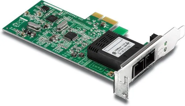 Alt view image 4 of 6 - TRENDnet Low Profile 100Base SC Fiber PCIe Adapter, Supports Fiber Connections up to 2 km (1.2 Miles), TE100-ECFXL