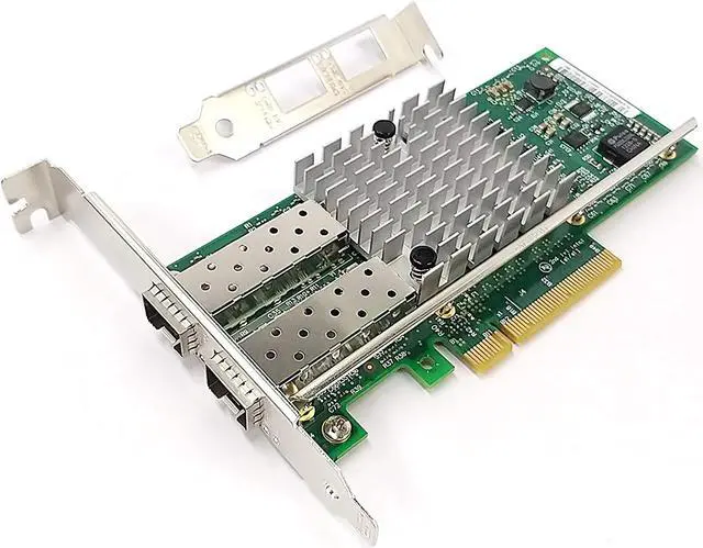 Alt view image 2 of 6 - Dual Port 10GbE SFP+ Fiber Optic PCI-Express x 8 NICs Gigabit Ethernet Server Adapter 2 Port Network Interface Controller Card for 82599ES Chipset, Compare to Intel X520-DA2