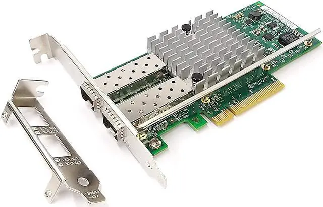 Main image of Dual Port 10GbE SFP+ Fiber Optic PCI-Express x 8 NICs Gigabit Ethernet Server Adapter 2 Port Network Interface Controller Card for 82599ES Chipset, Compare to Intel X520-DA2