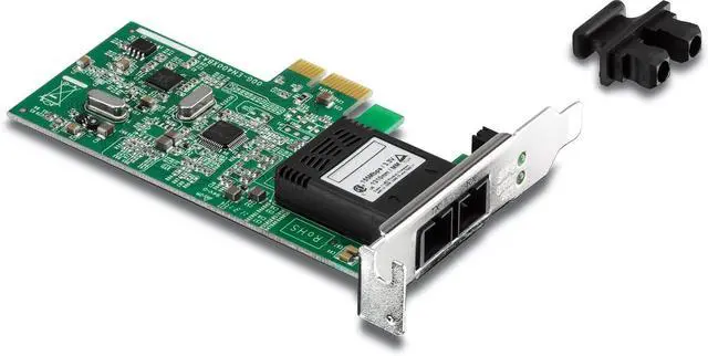 Alt view image 3 of 6 - TRENDnet Low Profile 100Base SC Fiber PCIe Adapter, Supports Fiber Connections up to 2 km (1.2 Miles), TE100-ECFXL