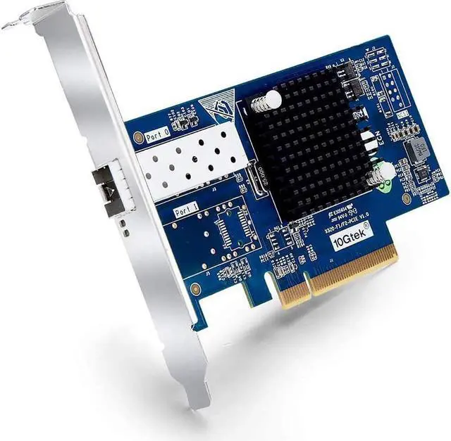 Main image of 10Gb PCI-E Network Card NIC Compatible for Intel X520-DA1(Intel E10G42BTDA), with Intel 82599EN Controller, Single SFP+ Port, 10G PCI Express LAN Adapter Support Windows Server/Windows, Linux, Vmware
