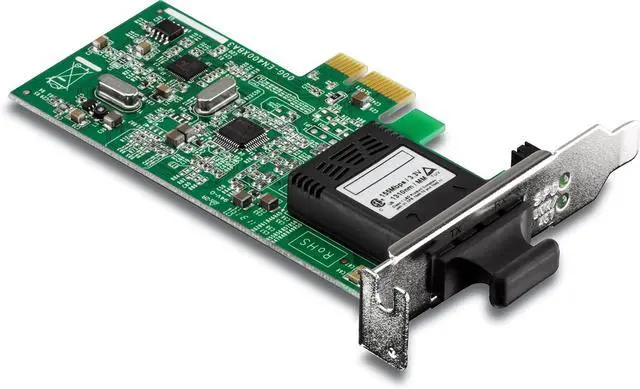 Main image of TRENDnet Low Profile 100Base SC Fiber PCIe Adapter, Supports Fiber Connections up to 2 km (1.2 Miles), TE100-ECFXL