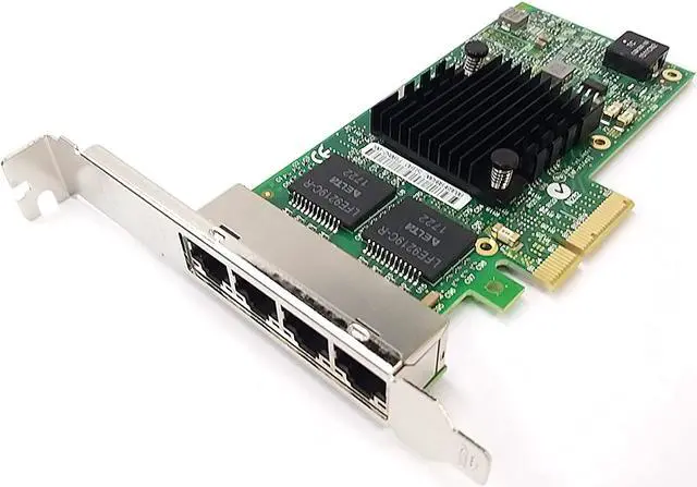 Alt view image 3 of 7 - 4 Port RJ-45 10/100/1000Mbps PCI-Express x 4 Gigabit Ethernet Server Adapter 4 Port Network Interface Controller Card for I350AM4 Chipset, Compare to Intel I350-T4