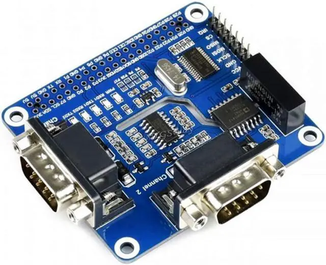 Alt view image 6 of 7 - XYGStudy 2-Channel Isolated RS232 Expansion HAT for Raspberry Pi SPI to RS232 Interface SP3232 UART SC16IS752+SP3232 Solution with Multi Onboard Protection Circuits ADI Magnetical TVS Diode