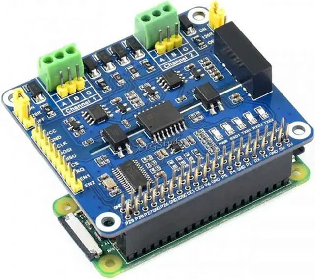 Alt view image 7 of 7 - XYGStudy 2-Channel Isolated RS485 Expansion HAT for Raspberry Pi SPI to RS485 Interface SP3485 UART SC16IS752+SP3485 Solution with Multi Onboard Protection Circuits ADI Magnetical TVS Diode