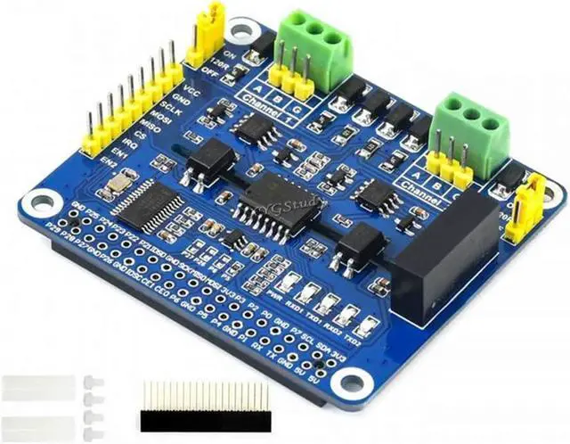 Main image of XYGStudy 2-Channel Isolated RS485 Expansion HAT for Raspberry Pi SPI to RS485 Interface SP3485 UART SC16IS752+SP3485 Solution with Multi Onboard Protection Circuits ADI Magnetical TVS Diode