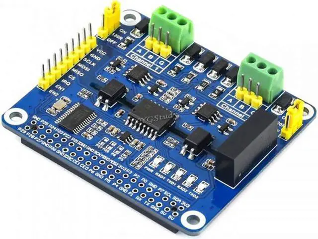 Alt view image 4 of 7 - XYGStudy 2-Channel Isolated RS485 Expansion HAT for Raspberry Pi SPI to RS485 Interface SP3485 UART SC16IS752+SP3485 Solution with Multi Onboard Protection Circuits ADI Magnetical TVS Diode