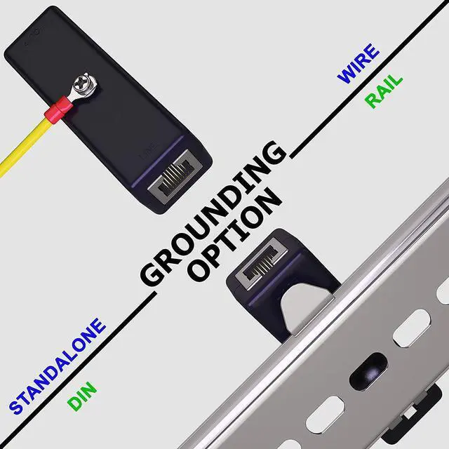 Alt view image 5 of 7 - Surge Protector 19; RackMount (16 Port) PoE+ Gigabit (Server Rack Mount 1U) -Gas Discharge Tube -RJ45 Lightning Suppressor -LAN Network CAT5/CAT6 Thunder Arrestor GbE 1000 Mbps -Tupavco TP316  By DT