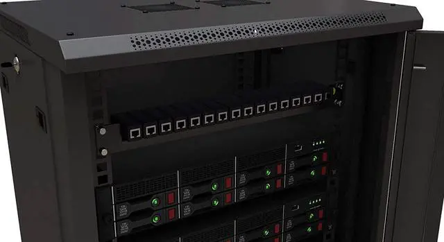 Alt view image 4 of 6 - Ethernet Surge Protector 19" RackMount (16 Port) PoE+ Gigabit (Server Rack Mount 1U) -Gas Discharge Tube -RJ45 Lightning Suppressor -LAN Network CAT5/CAT6 Thunder Arrestor GbE 1000 Mbps - TP316