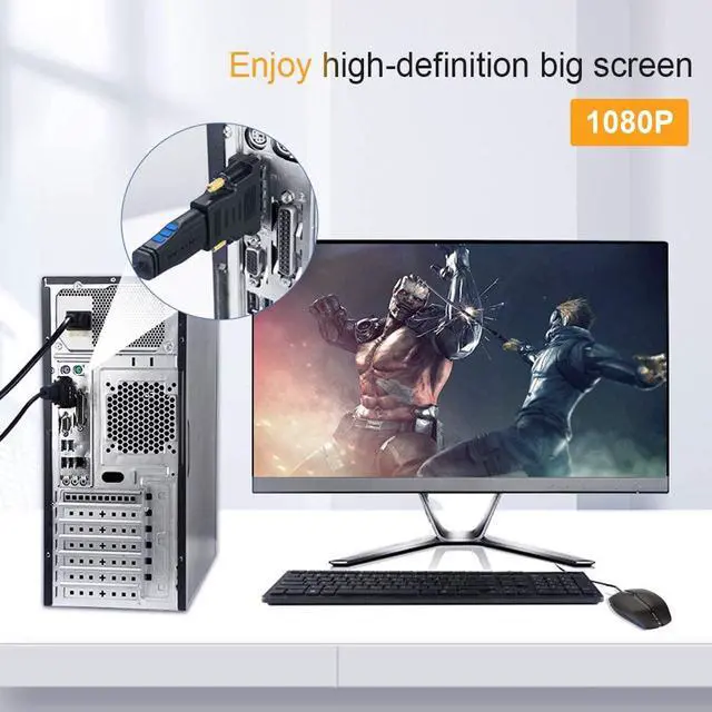 Alt view image 4 of 5 - CableCreation DVI to HDMI Adapter, Bi-Directional DVI Male to HDMI Female Converter, Support 1080P, 3D for PS5,PS4,TV Box,Blu-ray,Projector,HDTV