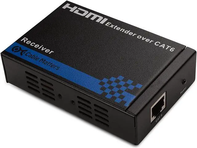 Alt view image 3 of 6 - Cable Matters Wall Mount HDMI Extender (HDMI Over Ethernet Cable) with TCP/IP Support for 1-to-Many Setup - Up to 300 Feet