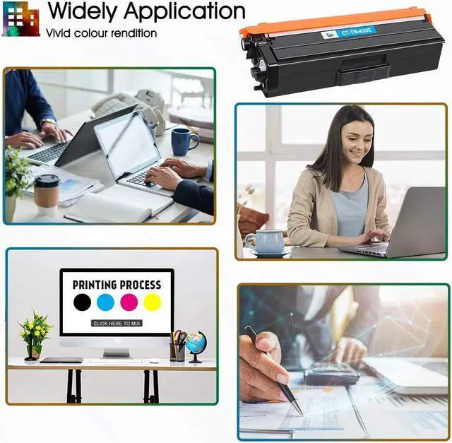 Alt view image 6 of 6 - Cool Toner Compatible Toner Cartridge Replacement for Brother TN433 TN-433 TN433BK TN431 Brother MFC-L8900Cdw HL-L8360Cdw HL-L8260Cdw MFC-L8610Cdw HL-L8360Cdwt 8900Cdw 8360Cdw Printer (Black, 2-Pack)