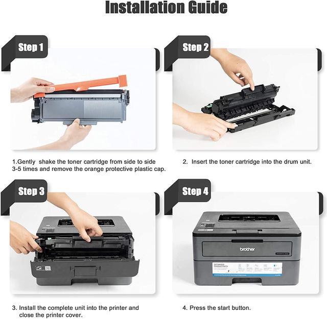 Alt view image 6 of 6 - DIGITONER Compatible Toner Cartridge Replacement with Chip for Brother TN760 TN730 TN-760 TN-730, Black [4 Pack]