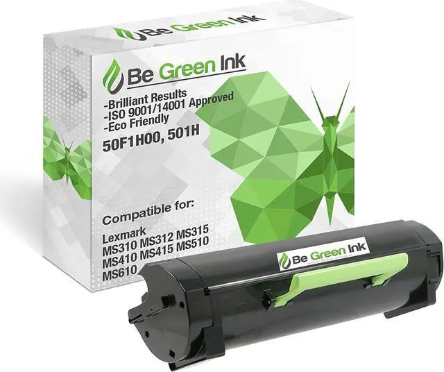 Main image of Be Green Ink 50F1H00 501H Toner Cartridge Compatible Replacement with Lexmark MS310dn MS312dn MS315dn MS410dn MS415dn MS510dn (1 Black 5,000 High Yield)