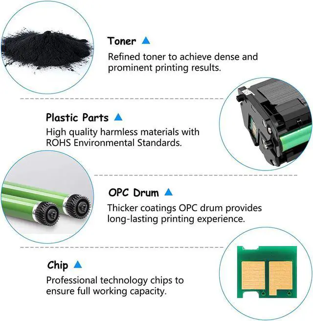 Alt view image 3 of 7 - SuperInk 2 PK Black Toner Cartridge Replacement Compatible for Samsung MLT-D101S MLTD101S to use with SCX-3405W ML-2165W SCX-3405FW ML-2161 ML-2166W ML-2160 ML-2165 SCX-3400F SCX-3401FH