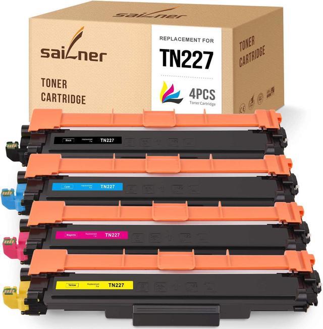 SAILNER Compatible Toner Cartridge Replacement for Brother TN227 TN-227  TN223 TN227BK use with MFC-L3770CDW HL-L3210CW HL-L3290CDW HL-L3270CDW  MFC-L3750CDW (Black Cyan Magenta Yellow, 4-Pack) 