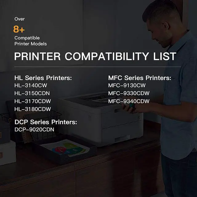 Alt view image 5 of 6 - E-Z Ink (TM) Compatible Toner Cartridge Replacement for Brother TN221 TN225 to Use with MFC-9130CW HL-3170CDW HL-3140CW HL-3180CDW MFC-9330CDW (2 Black, 1 Cyan, 1 Magenta, 1 Yellow, 5 Pack)
