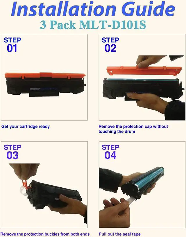 Alt view image 7 of 7 - 3-Pack ColorPrint Compatible 101S Toner Cartridge Replacement for Samsung MLTD101S MLT-D101S Work with ML-2160 ML-2165 ML-2165W SCX-3400 SCX-3400F 3400FW SCX-3405 SCX-3405F 3405FW SF-760P Printer