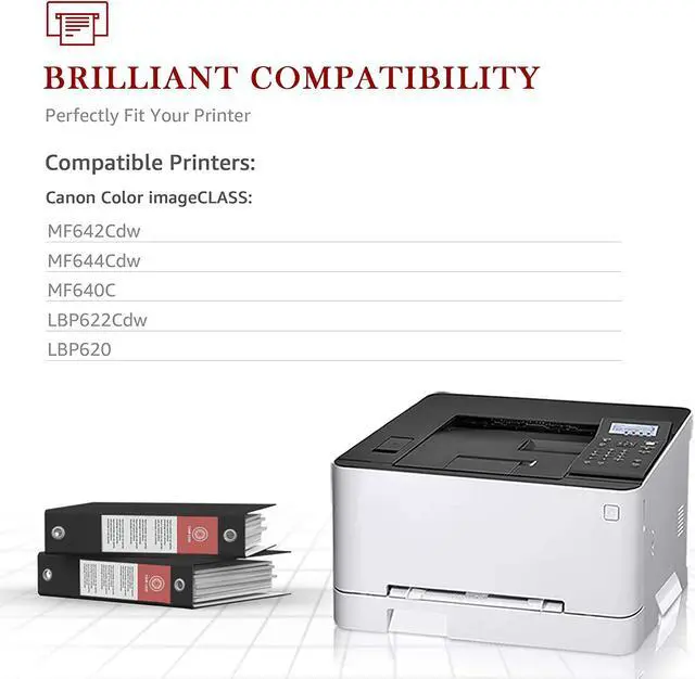 Alt view image 2 of 7 - Ennovor Toner Kingdom Compatible Toner-Cartridge Replacement for Canon 054H 054 High Yield CRG-054 for Canon Color ImageClass LBP622Cdw MF644Cdw MF642Cdw MF640C Printer - 4Pack(1B 1C 1M 1Y)