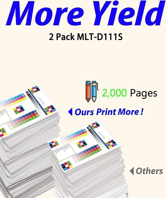 Alt view image 3 of 7 - ColorPrint Compatible Toner Cartridge Replacement for Samsung MLTD111S D111S MLT-D111S 111S Work with Xpress M2020W M2020 M2022 M2022W M2070 M2070F M2070FW M2070W Printer (Black, 2-Pack)