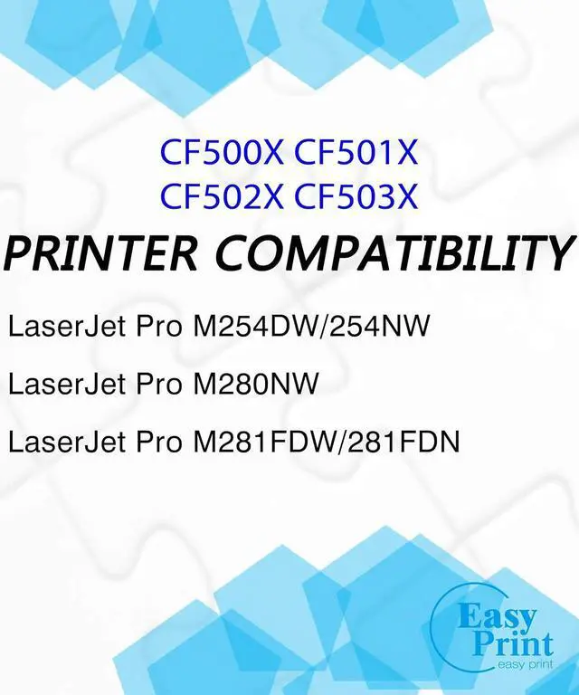 Alt view image 6 of 7 - Ennovor EASYPRINT Compatible 202X 202A CF500X CF500A Toner Cartridge Work for HP M281fdw M254dw M254dn M254nw M281dw MFP M281fdn M281cdw M281 M254 Printer, (4-Pack, BK/C/M/Y)
