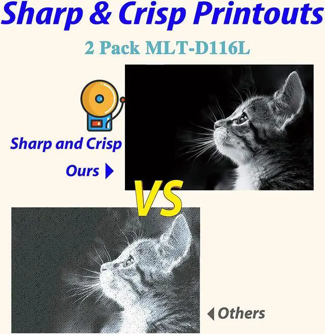 Alt view image 4 of 7 - 2-Pack ColorPrint Compatible MLT-D116L Toner Cartridge Replacement for Samsung MLTD116L D116L 116L Work with Xpress SL-M2825DW SL-2835DW SL-2885FW SL-2875FD SL-2875FW SL-M2625D SL-M2825FD SL-M2675F