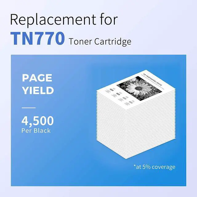 Alt view image 4 of 7 - myCartridge PHOEVER Compatible Toner Cartridge Replacement for Brother TN770 TN-770 DR730 DR-730 for HL-L2370DW HL-L2370DWXL MFC-L2750DW MFC-L2750DWXL Printer(1 Drum+2 Toner,3-Pack)
