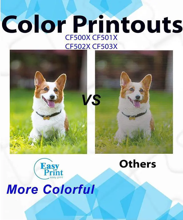 Alt view image 4 of 7 - Ennovor EASYPRINT Compatible 202X 202A CF500X CF500A Toner Cartridge Work for HP M281fdw M254dw M254dn M254nw M281dw MFP M281fdn M281cdw M281 M254 Printer, (4-Pack, BK/C/M/Y)