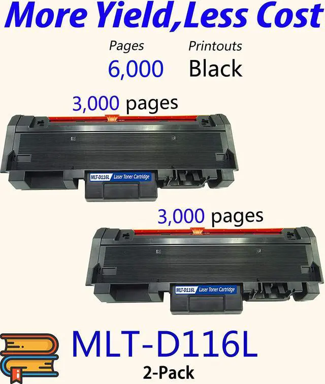 Alt view image 2 of 7 - 2-Pack ColorPrint Compatible MLT-D116L Toner Cartridge Replacement for Samsung MLTD116L D116L 116L Work with Xpress SL-M2825DW SL-2835DW SL-2885FW SL-2875FD SL-2875FW SL-M2625D SL-M2825FD SL-M2675F