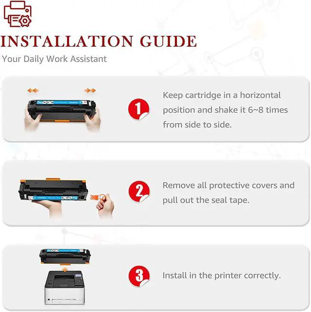 Alt view image 6 of 6 - Ennovor Toner Kingdom Compatible Toner Cartridge Replacement for Canon Cartridge 054 Set 054H for Canon MF641CW Color ImageClass MF644Cdw MF642Cdw LBP622Cdw - (Black, Cyan, Magenta, Yellow)